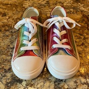 Toddler Converse Metallic Rainbow Sneaker Size 10